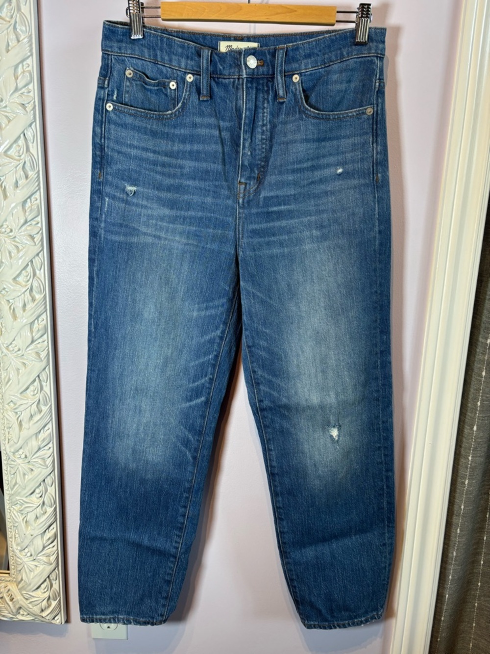 Madewell Classic Straight Leg Jeans in Medium Blue Wash Size 29
